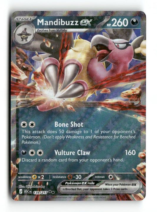 Mandibuzz ex 139 - Ascended Heroes - Near Mint
