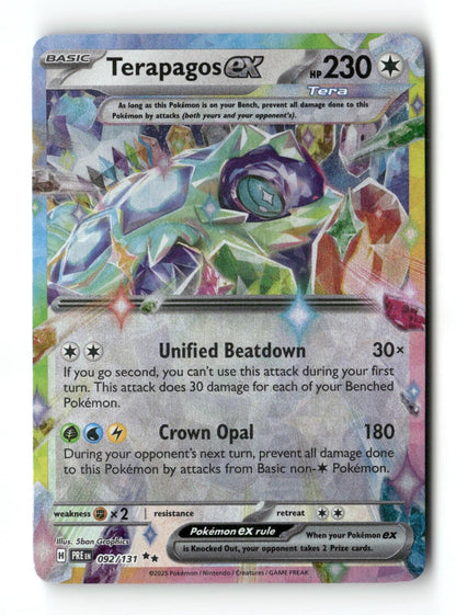 Pokemon Terapagos ex 092/131 Prismatic Evolutions Near Mint