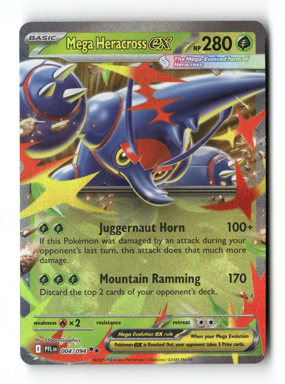 Pokemon Mega Heracross ex 004/094 Phantasmal Flames Near Mint