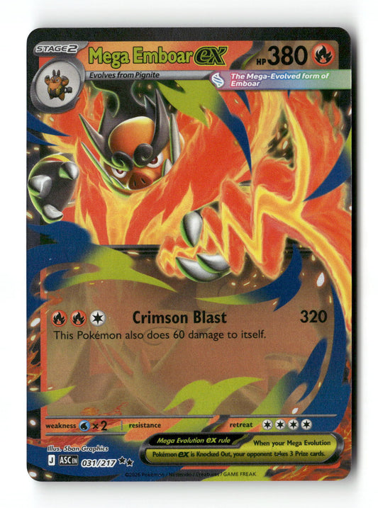 Mega Emboar ex 31 - Ascended Heroes - Near Mint