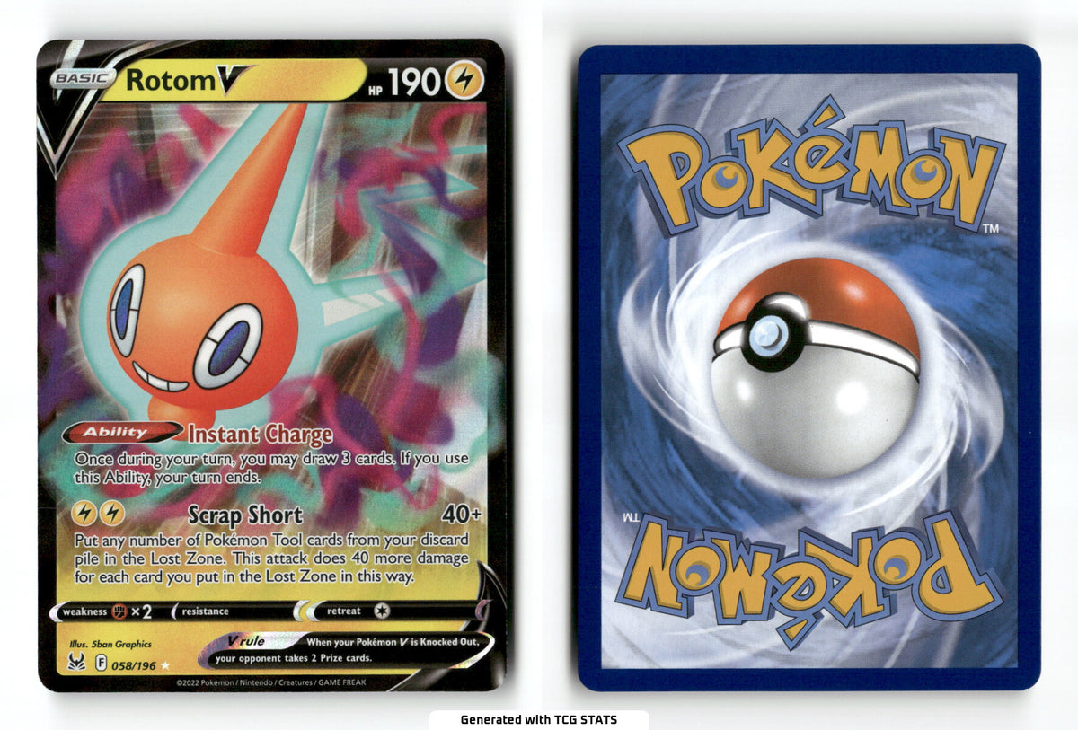 Rotom V 58 - Lost Origin - Near Mint