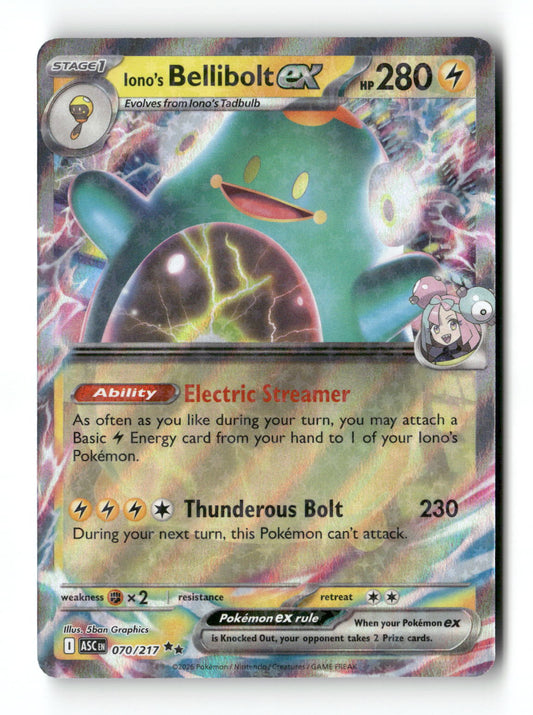 Iono's Bellibolt ex 70 - Ascended Heroes - Near Mint