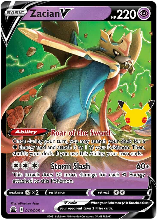 Zacian V 16 - Celebrations - Near Mint