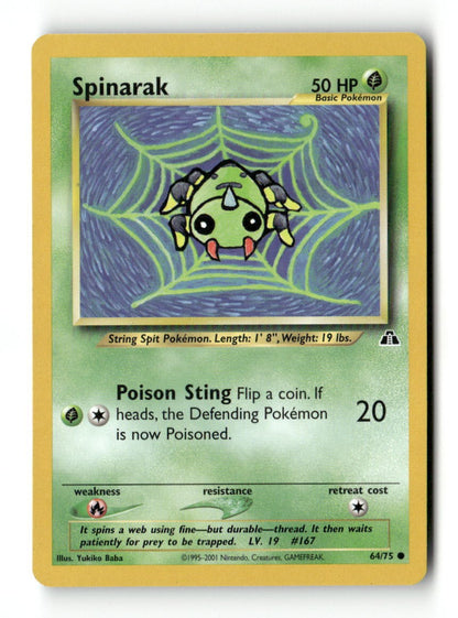 Pokemon Spinarak 64/75 Neo Discovery Lightly Played