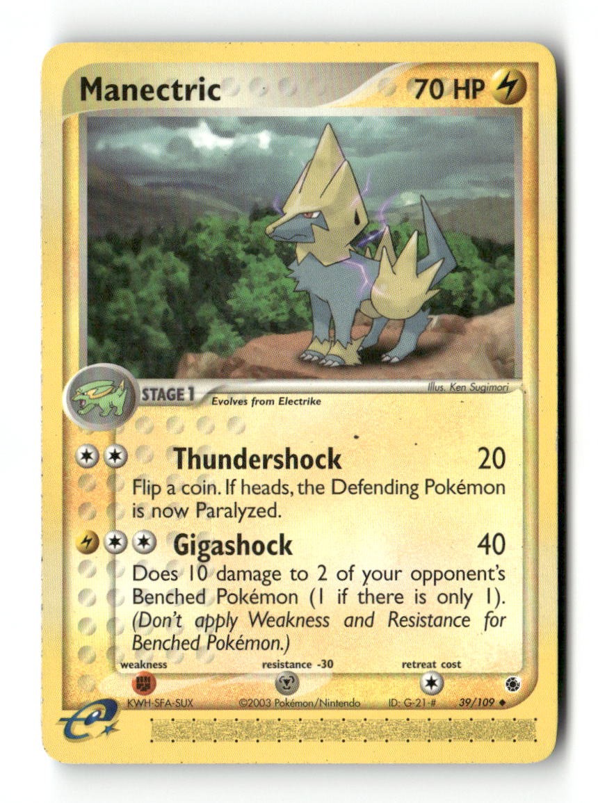 Pokemon Manectric 39/109 Ruby & Sapphire Lightly Played