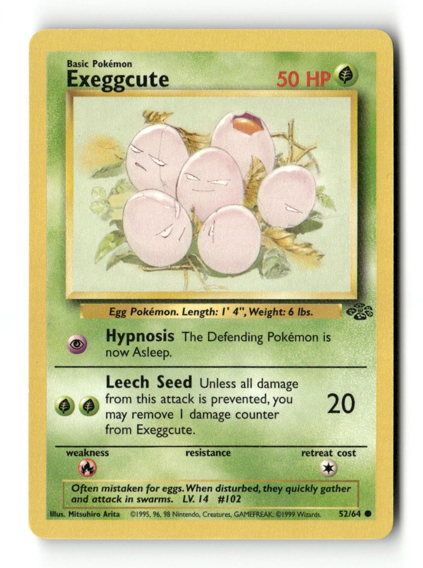 Pokemon Exeggcute 52/64 Jungle Lightly Played
