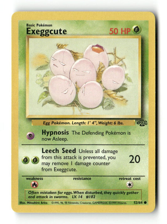 Pokemon Exeggcute 52/64 Jungle Lightly Played