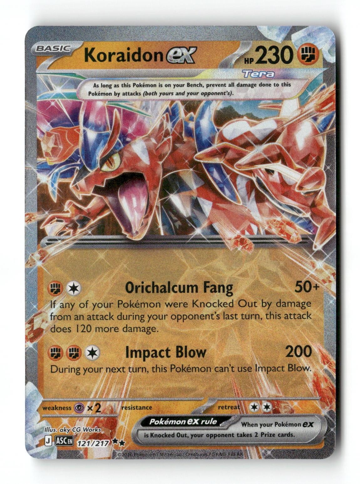 Pokemon Koraidon ex 121/217 Ascended Heroes Near Mint